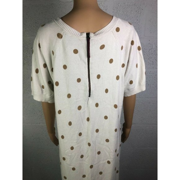 Tommy Hilfiger Off-White & Gold Polka Dots Dress Style IA57635203 Size XL - Picture 6 of 10